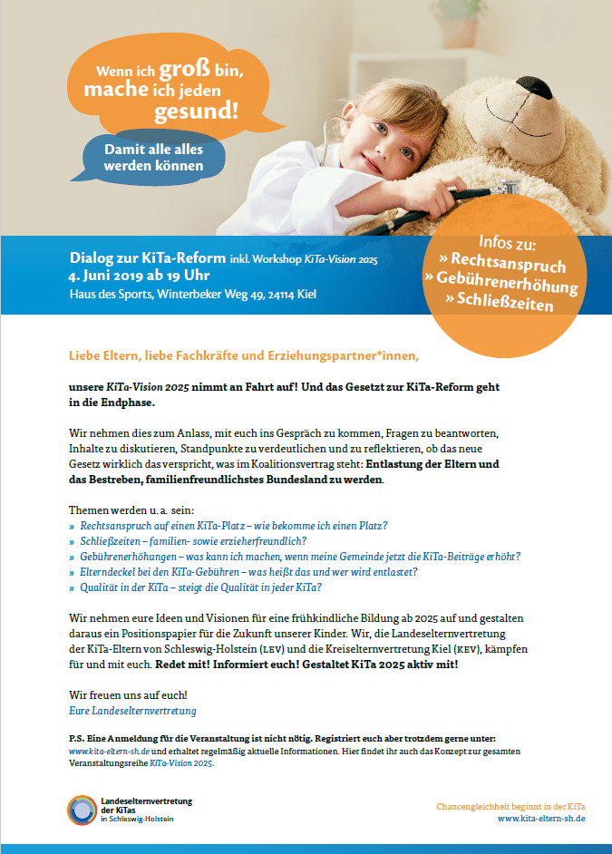 Einladung zur KiTa-Reform in Kiel